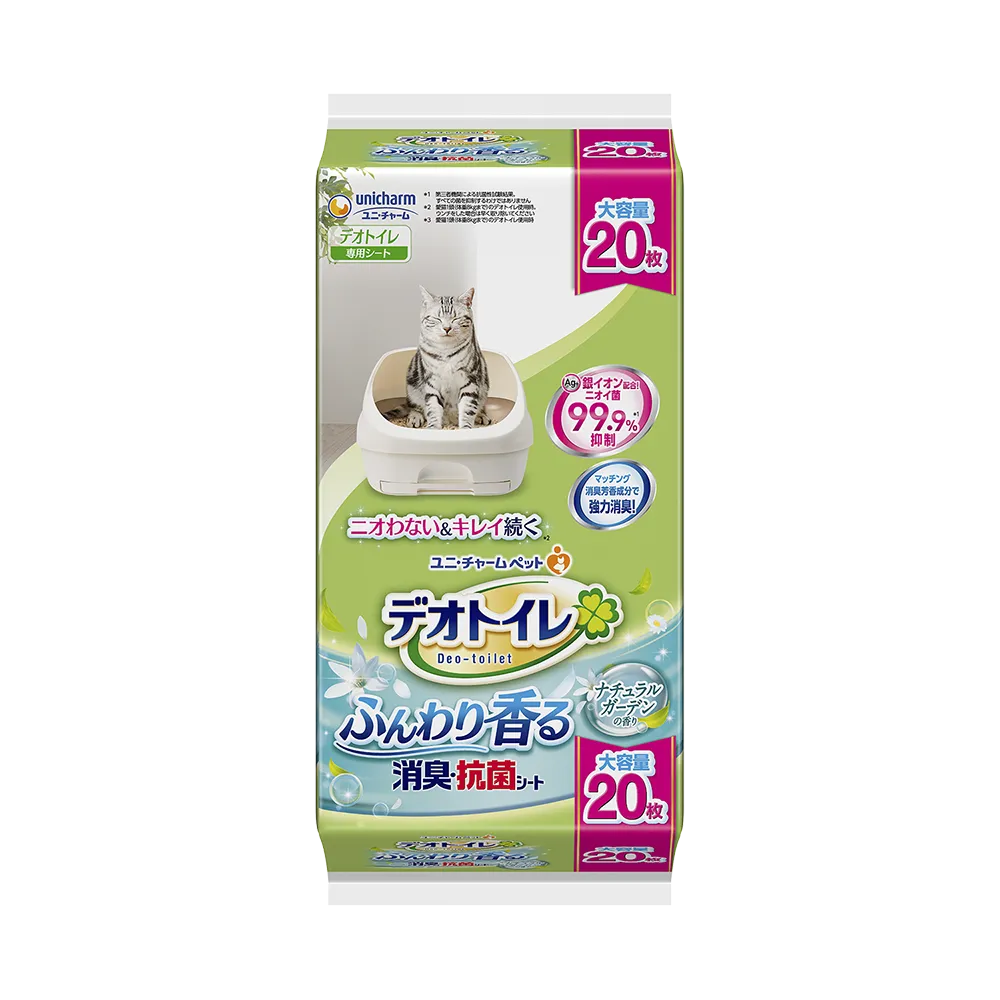 Unicharm Cat Deo-Toilet Absorbent Pads Refill Natural Garden 20pcs