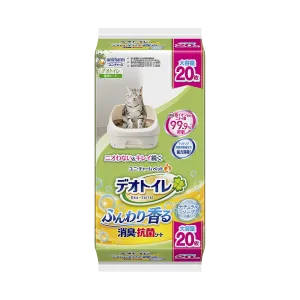 Unicharm Cat Deo-Toilet Absorbent Pads Refill Natural Soap 20pcs
