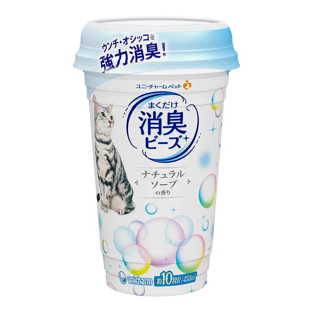 Unicharm Pet Cat Deodorising Beads Natural 450ml