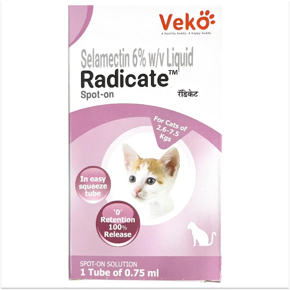 Veko Radicate (Selamectin) Tick and Flea Control Spot On for Cats
