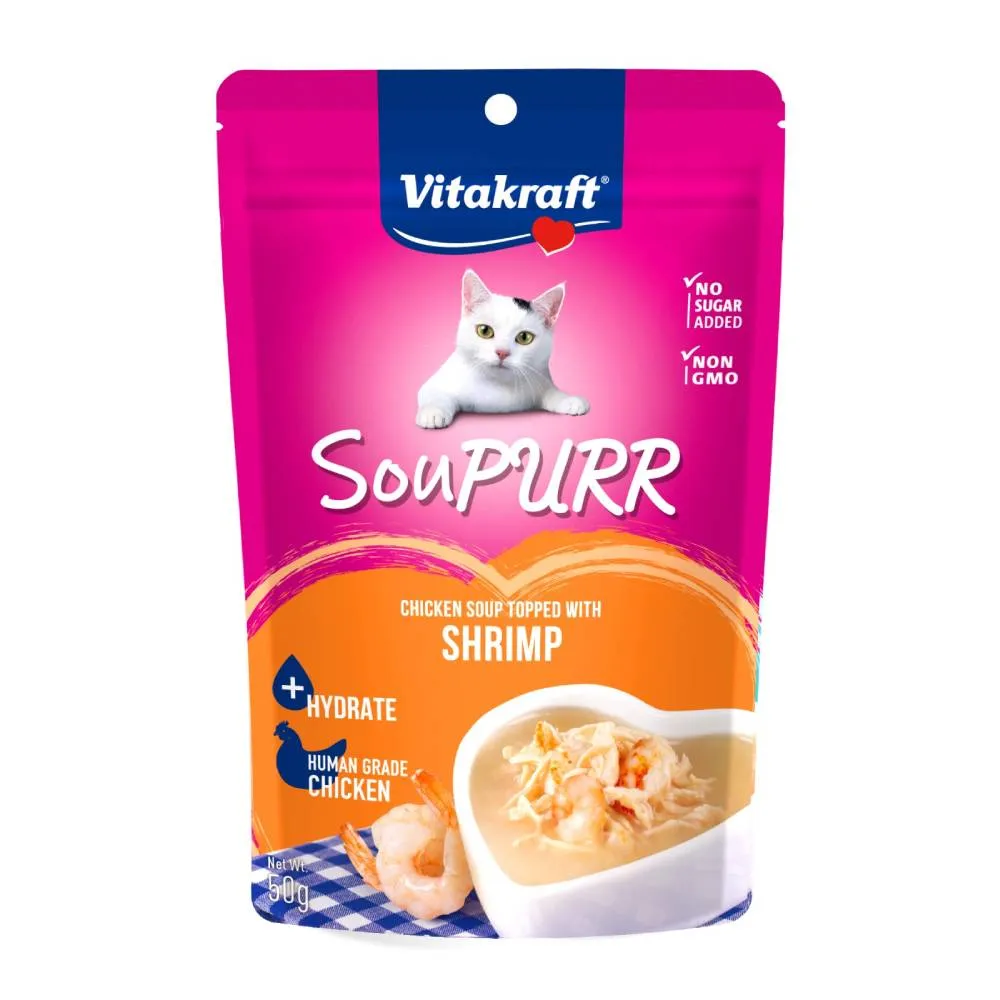 Vitakraft Cat Soupurr Chicken Soup Topped with Shrimp 50g