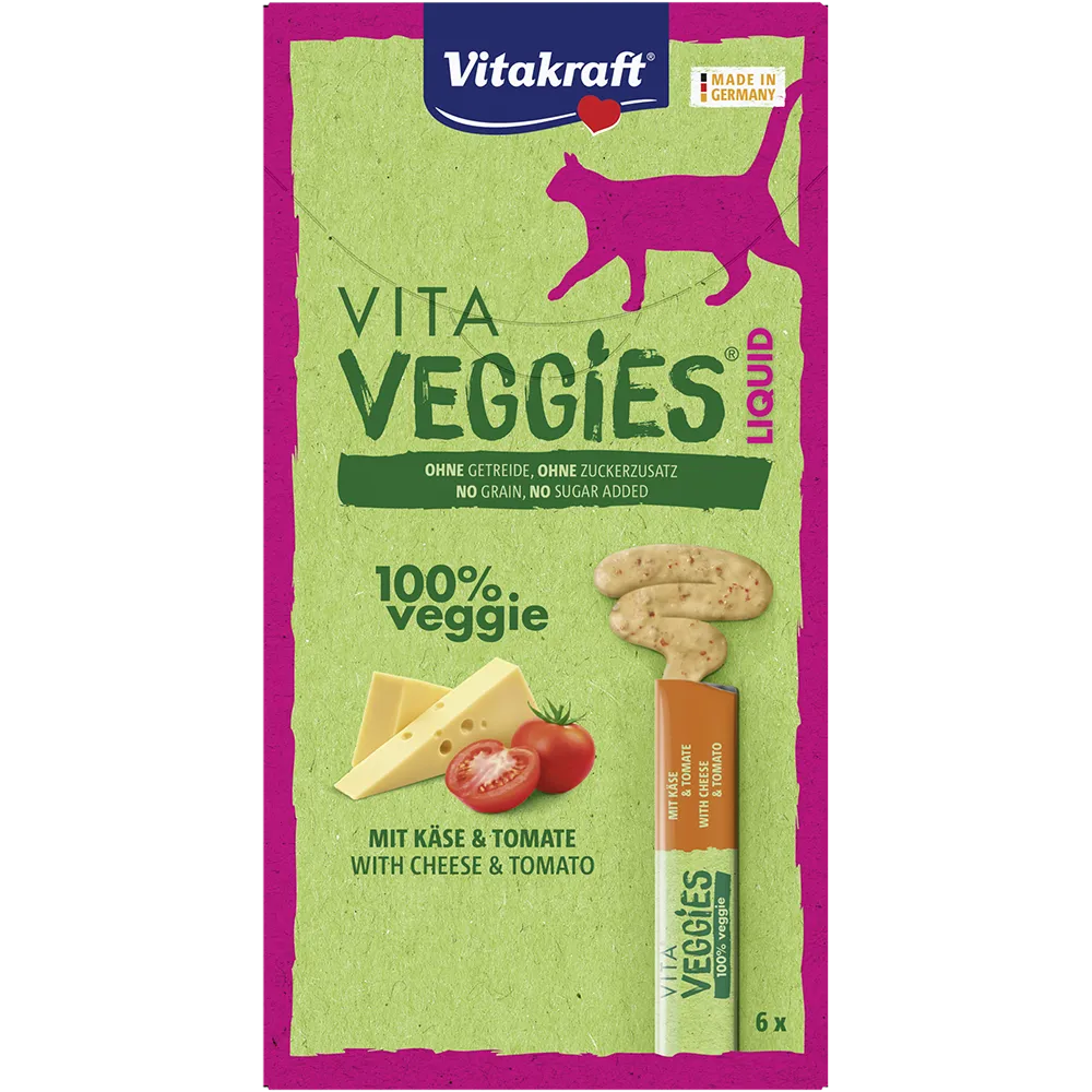 Vitakraft Cat Vita Veggies Liquid Cheese & Tomato 15g x 6 (EXPIRY JUN 2025)