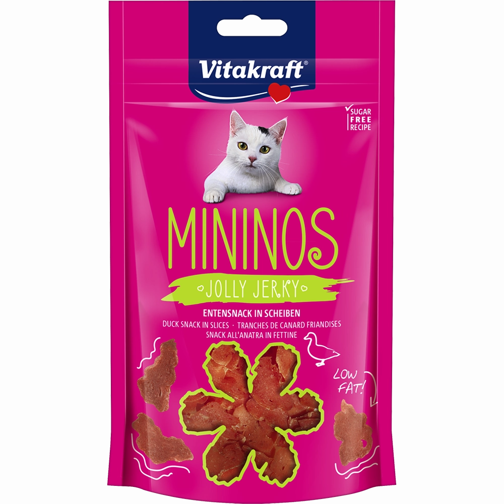 Vitakraft Cat Mininos Jolly Jerky - Duck Snack in Slices 40g