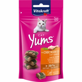 Vitakraft Cat Yums Chicken & Cat Grass 40g