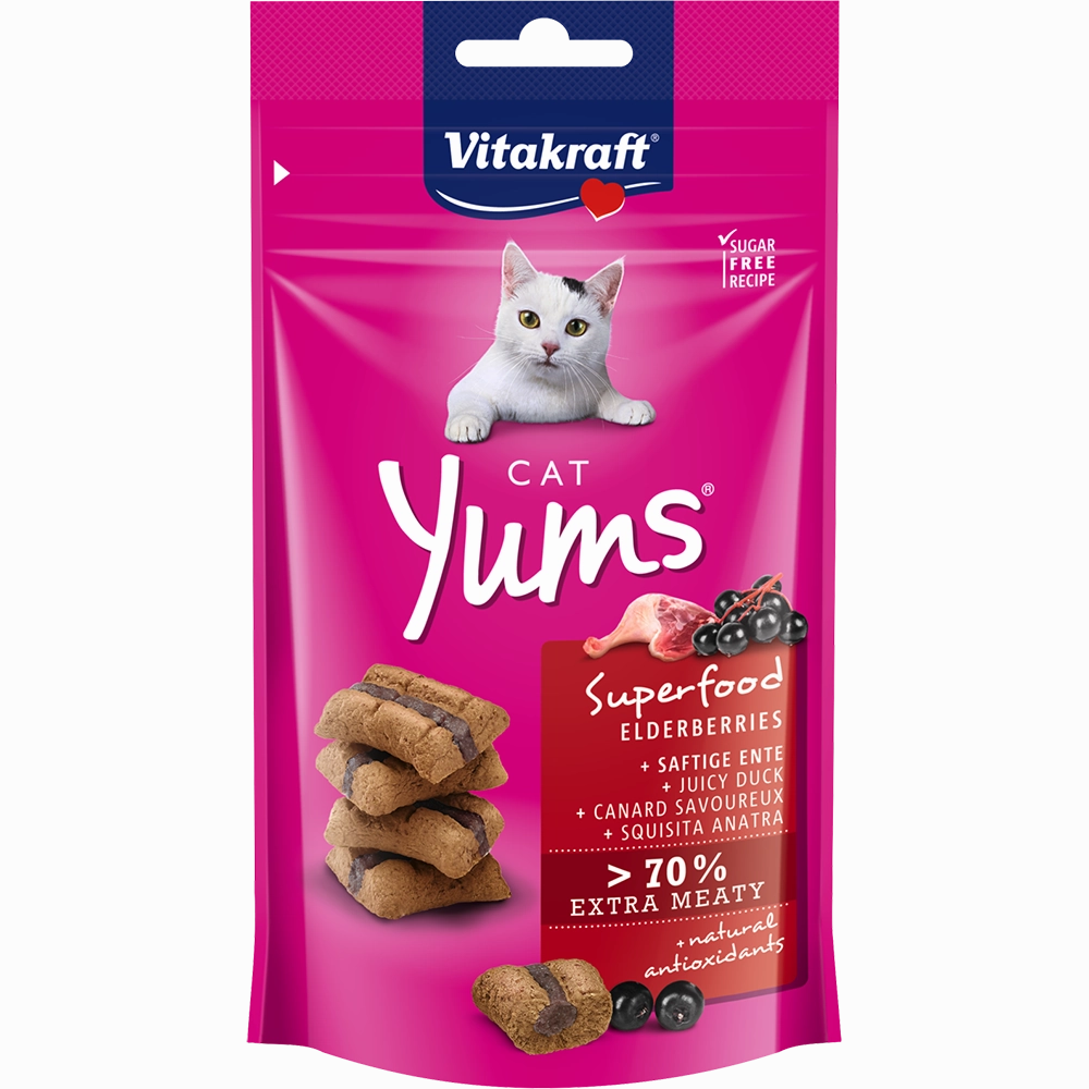 Vitakraft Cat Yums Superfood Duck & Elderberries 40g