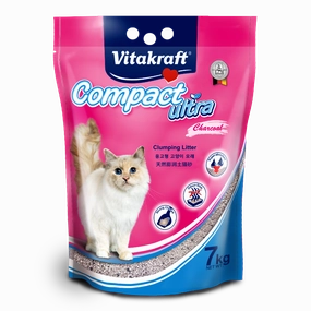 Vitakraft Compact Ultra Clumping Litter Charcoal 7kg