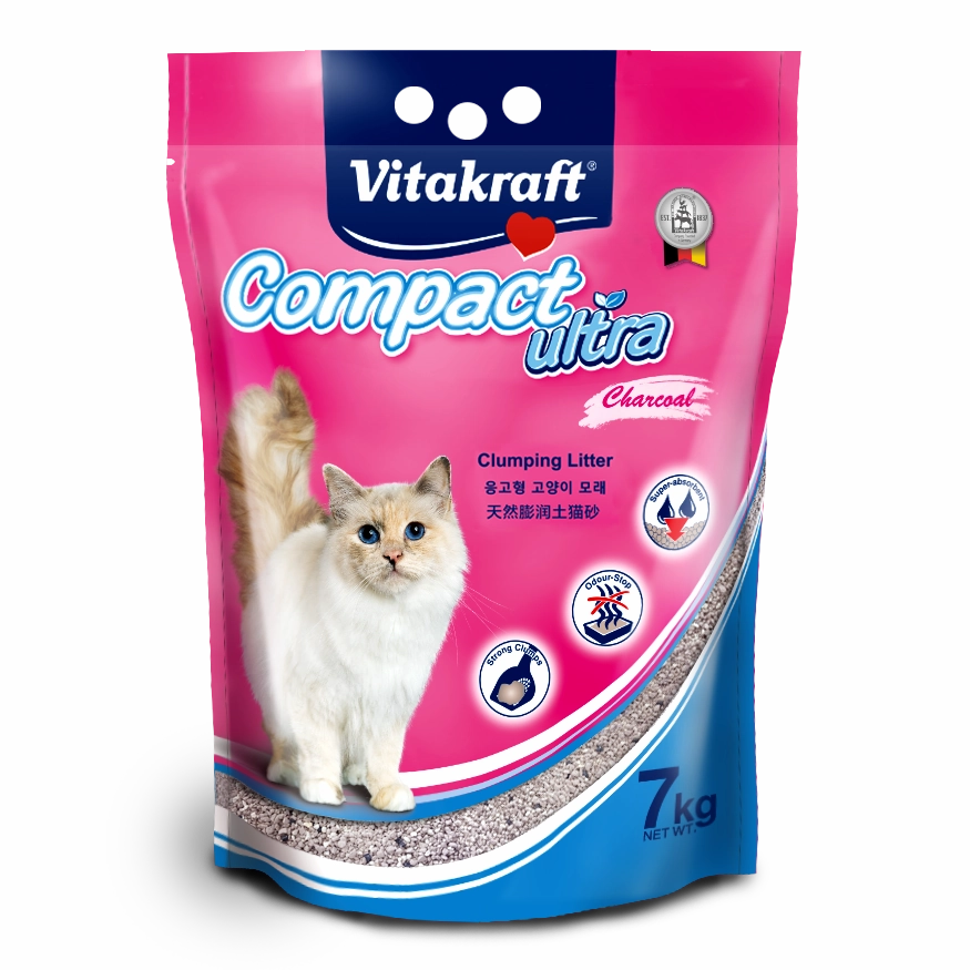 Vitakraft Compact Ultra Clumping Litter Charcoal 7kg