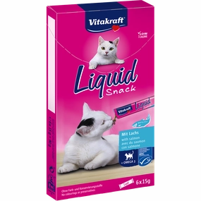 Vitakraft Liquid Snack with Salmon   Omega 3 - 6pcs