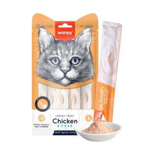 Wanpy Cat Treat Creamy Chicken & Crab 70g