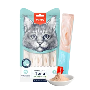Wanpy Cat Treat Creamy Tuna & Codfish 70g