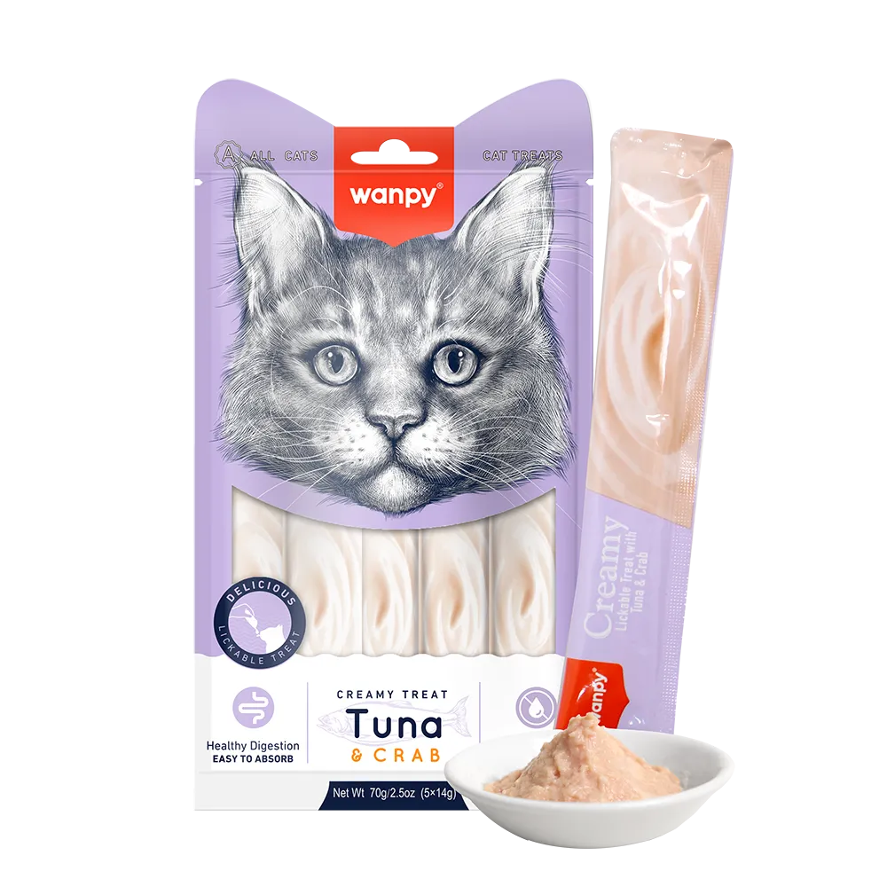 Wanpy Cat Treat Creamy Tuna & Crab 70g