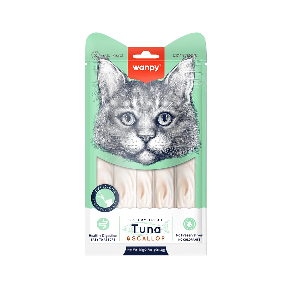 Wanpy Cat Treat Creamy Tuna & Scallop 70g