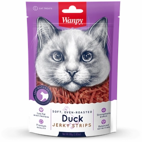 Wanpy Cat Oven-Roasted Duck Jerky Strips 80g
