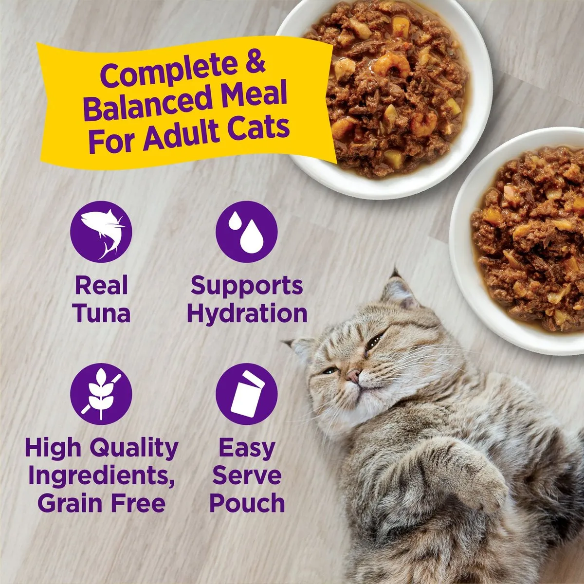 Wellness Appetizing Entrees Flaked Seafood Variety Pack Pouches Wet Cat Food (8 pack)
