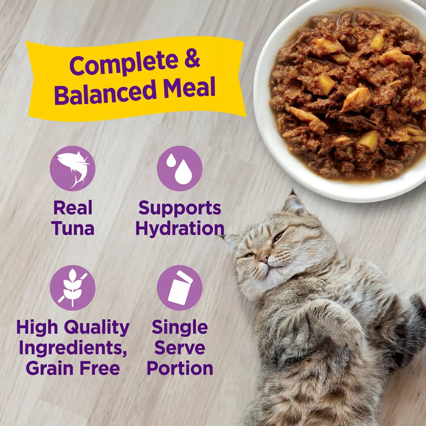 Wellness Appetizing Entrees Flaked Tuna & Cod Wet Cat Food Pouch