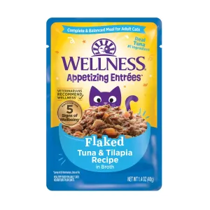 Wellness Appetizing Entrees Flaked Tuna & Tilapia Wet Cat Food Pouch