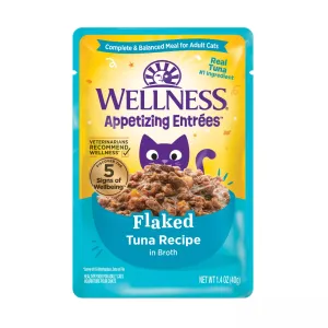 Wellness Appetizing Entrees Flaked Tuna Wet Cat Food Pouch