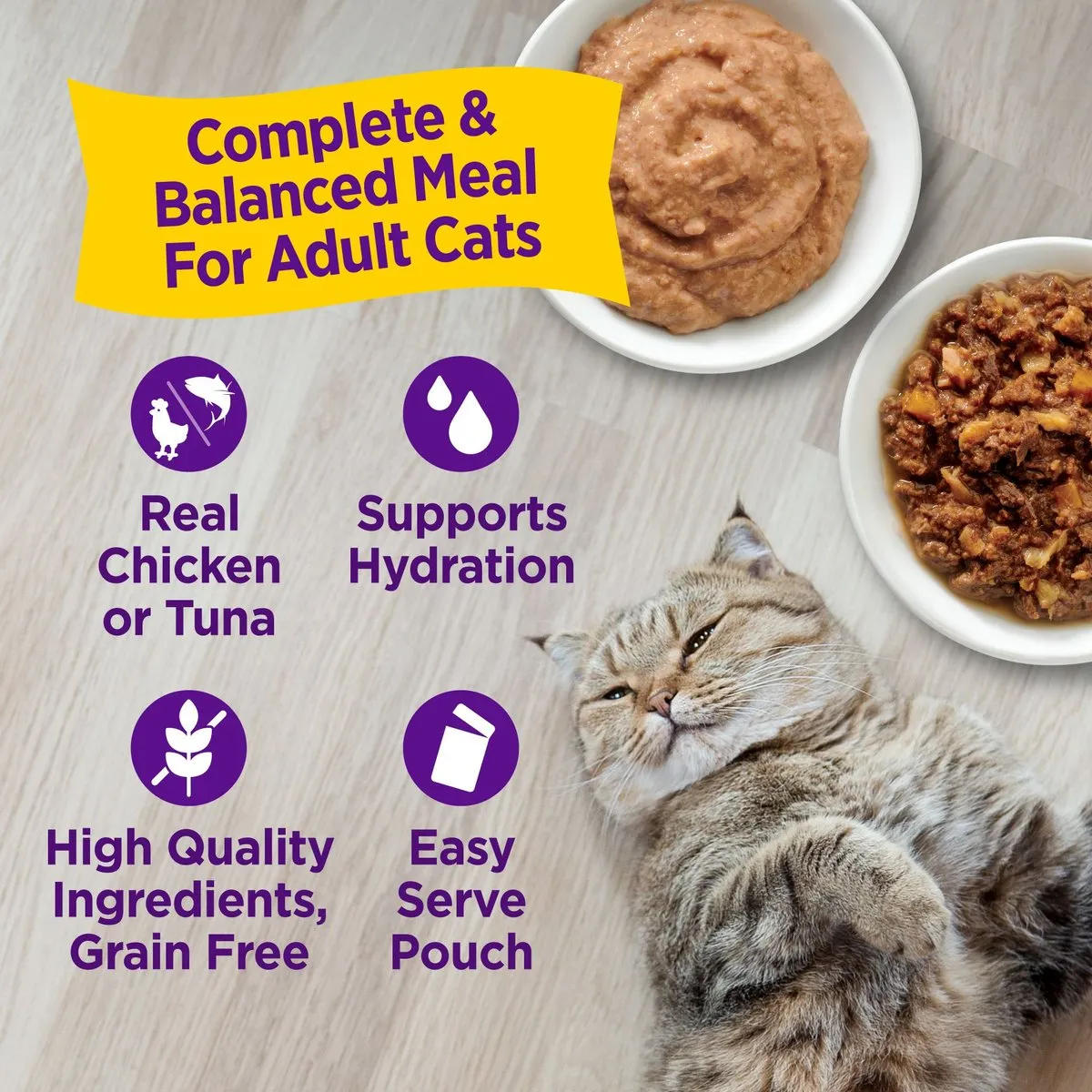Wellness Appetizing Entrees Little-a-This, Little-a-That Seafood & Poultry Variety Pack Pouches Wet Cat Food (8 pack)