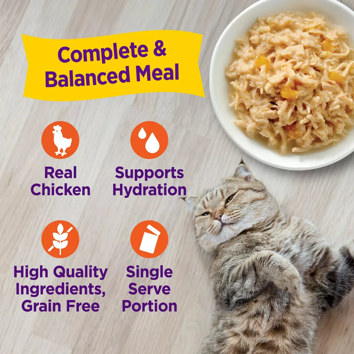Wellness Appetizing Entrees Shredded Chicken Wet Cat Food Pouch