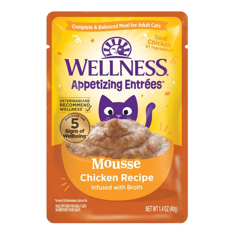 Wellness Cat Appetizing Entrees Mousse Chicken Infused with Broth 1.4oz