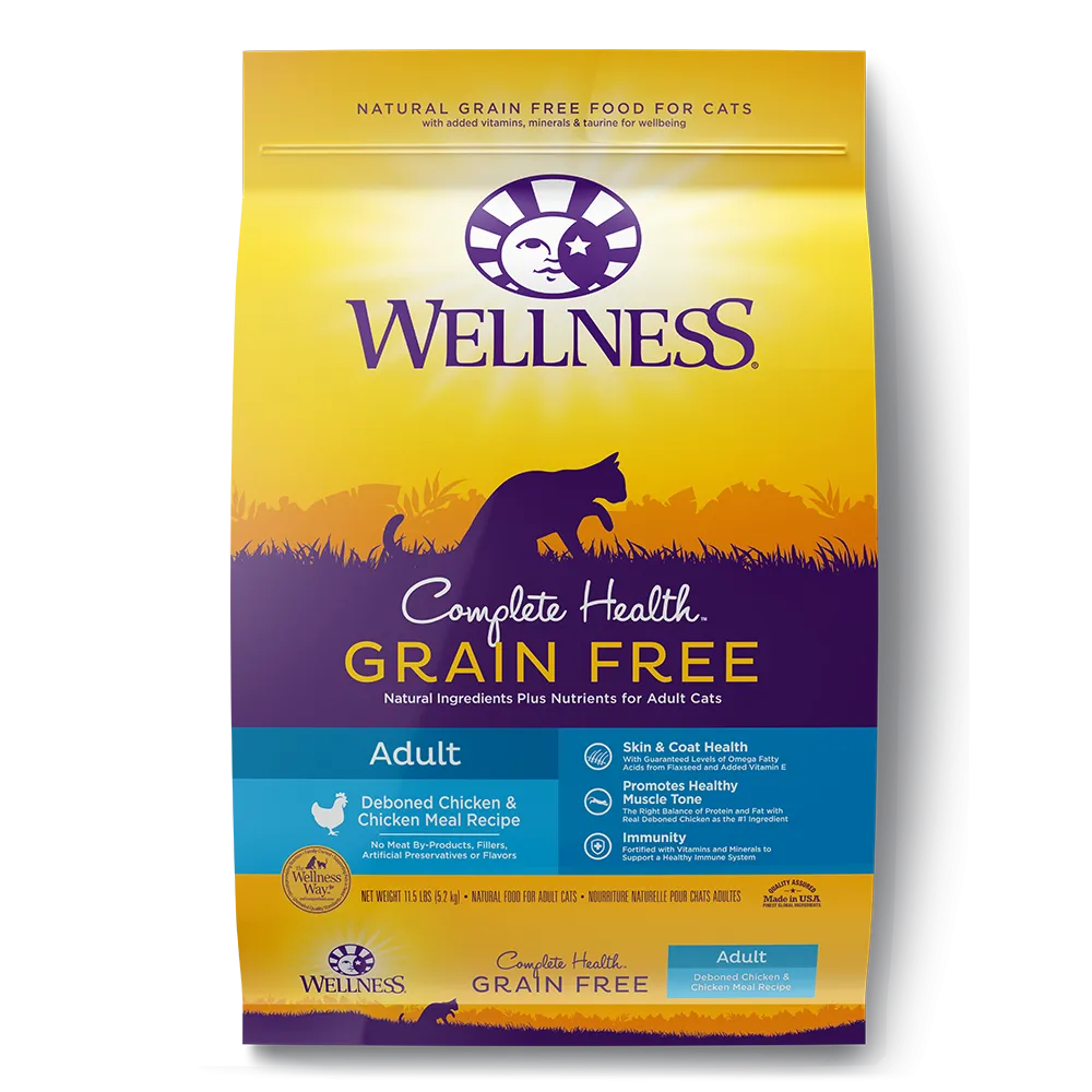 Wellness Cat Complete Health Grain Free Adult Deboned Chicken & Chicken Meal Recipe 11.5lb