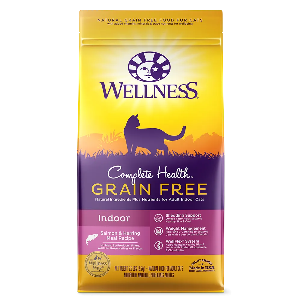 Wellness Cat Complete Health Grain Free Indoor Salmon & Herring Meal Recipe 5.5lb