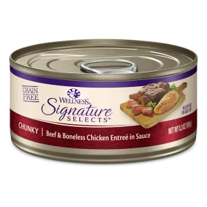 Wellness Cat Core Grain-Free Signature Selects Chunky Beef & Boneless Chicken Entree in Sauce 5.3oz
