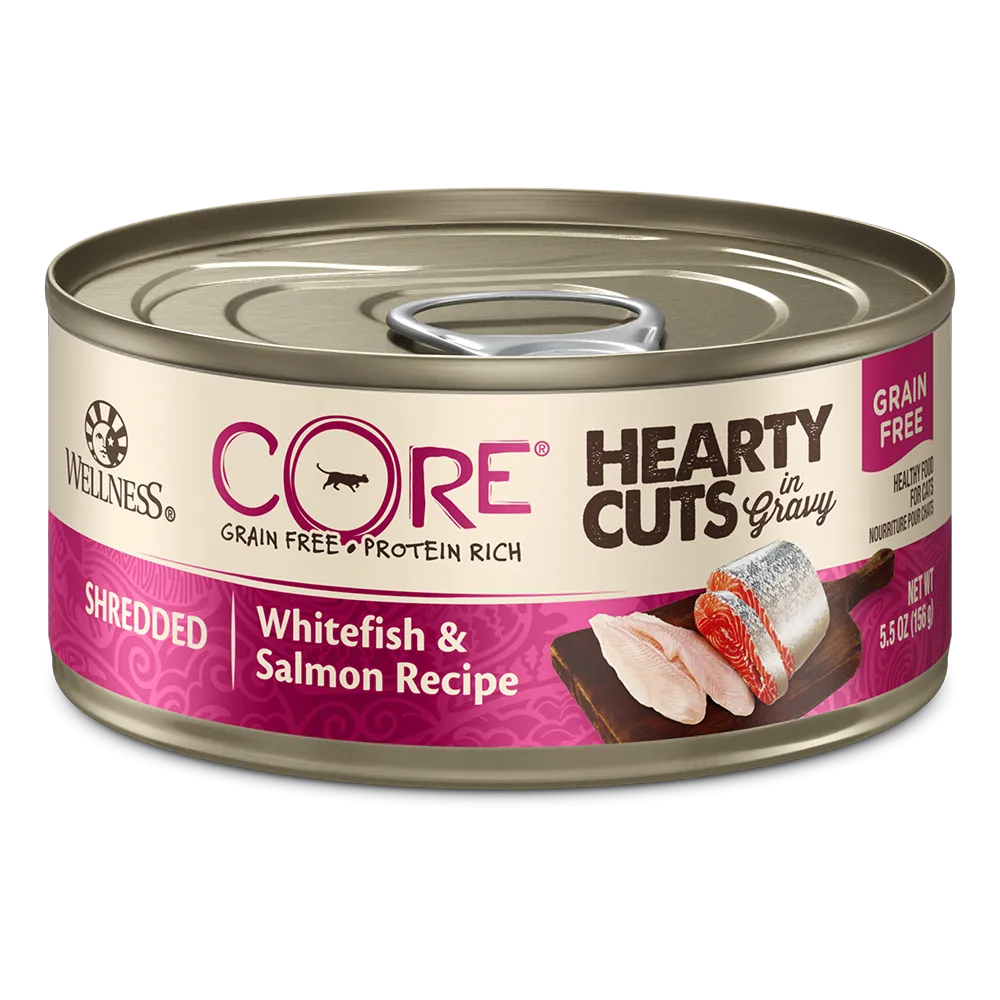 Wellness Cat Core Hearty Cuts - Shredded Whitefish & Salmon Recipe 5.5oz