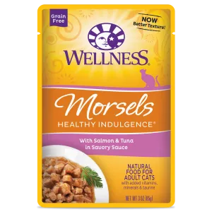 Wellness Cat Healthy Indulgence Morsels - Salmon & Tuna 3oz