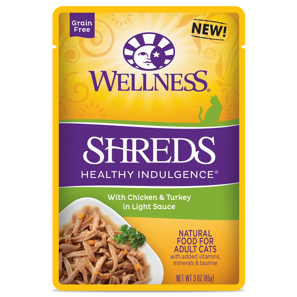 Wellness Cat Healthy Indulgence Shreds - Chicken & Turkey 3oz