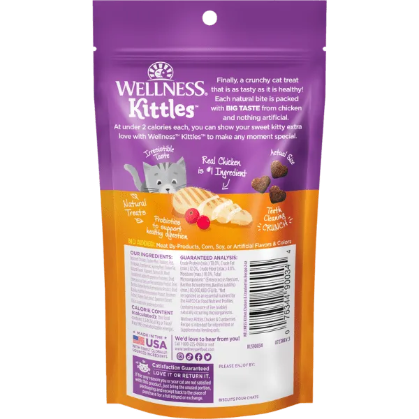 Wellness Kittles Chicken & Cranberries Cat Treats