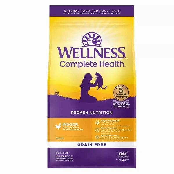 Wellness Complete Health Grain Free Indoor Deboned Chicken Dry Cat Food