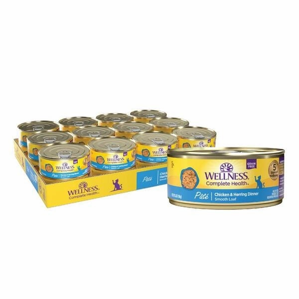 Wellness Complete Health Pate Chicken & Herring Dinner Canned Cat Food