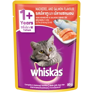Whiskas Pouch Mackerel & Salmon 80g