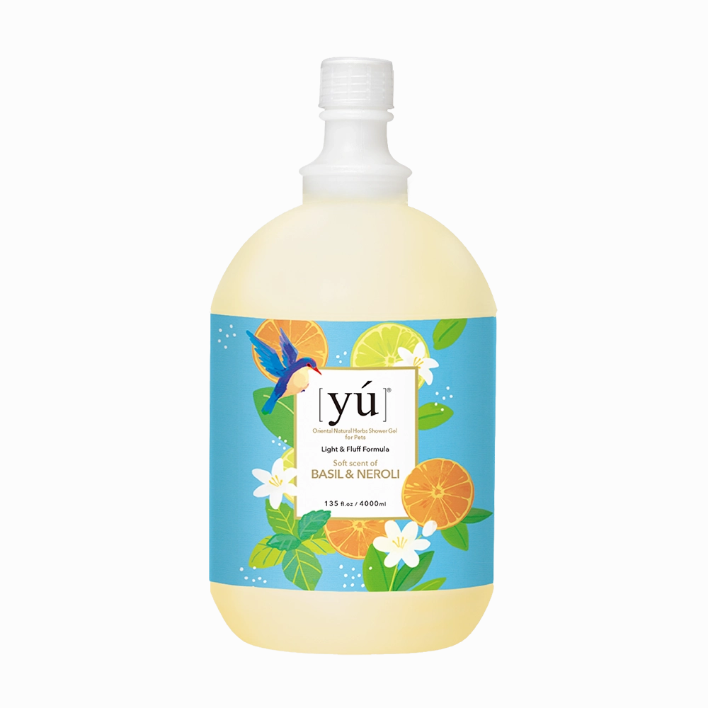 Yu Oriental Natural Herbs Shower Gel Basil & Neroli for Cats & Dogs 4000ml