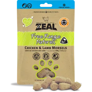 Zeal Free Range Naturals Chicken & Lamb Morsels 100g