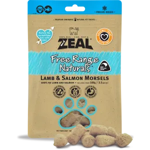 Zeal Free Range Naturals Lamb & Salmon Morsels 100g